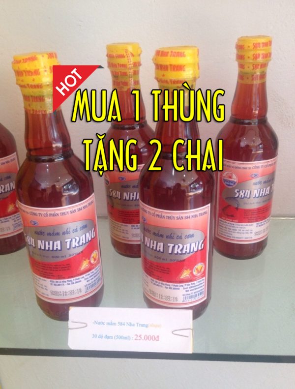 Nước mắm 584 Nha Trang 30 độ đạm chai nhựa